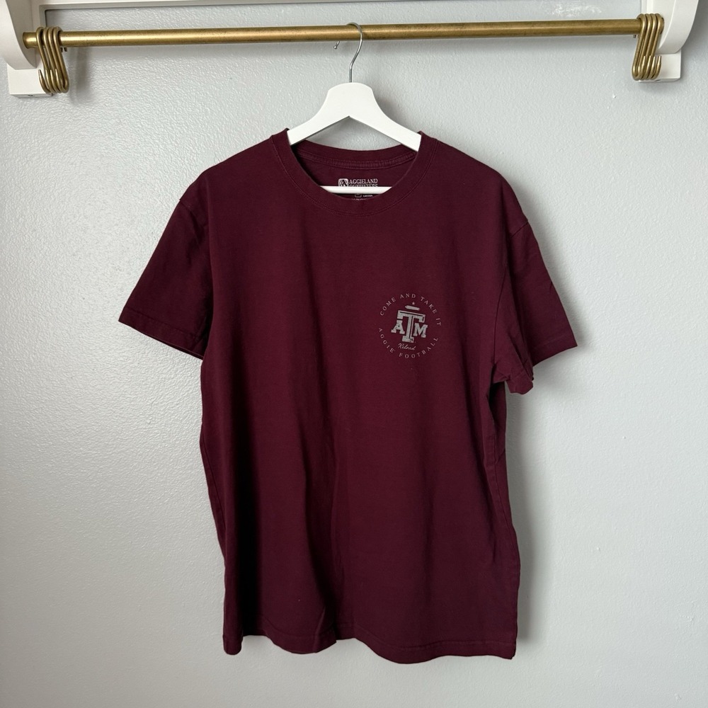 Aggie‎ Land Outfitters Unisex Maroon Tshirt XL Gameday Football Short Sleeve Tee